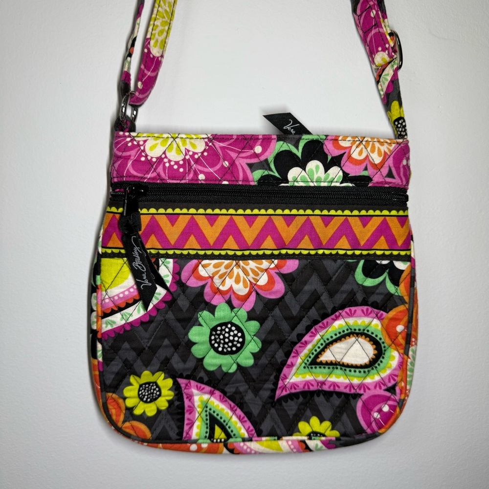 Vera Bradley black multicolored shoulder bag / purse